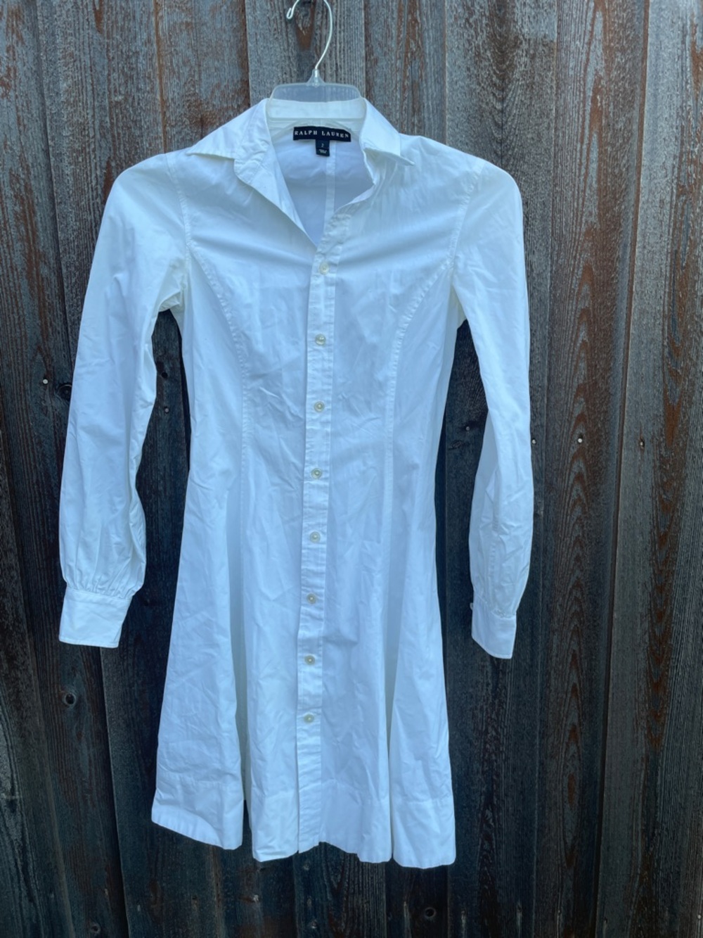 Polo By Ralph Lauren Charlotte Shirt Dress Black Button-down Cotton Flared